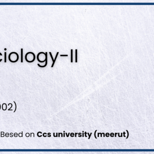 Sociology-II